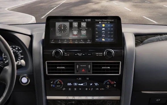 2023 Nissan Armada touchscreen and front console | Don Moore Nissan in Owensboro KY
